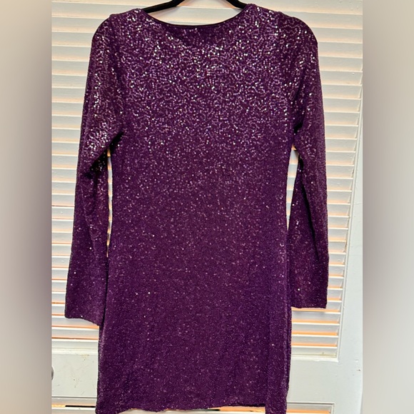 Express sparkly purple dress size medium - Picture 5 of 5